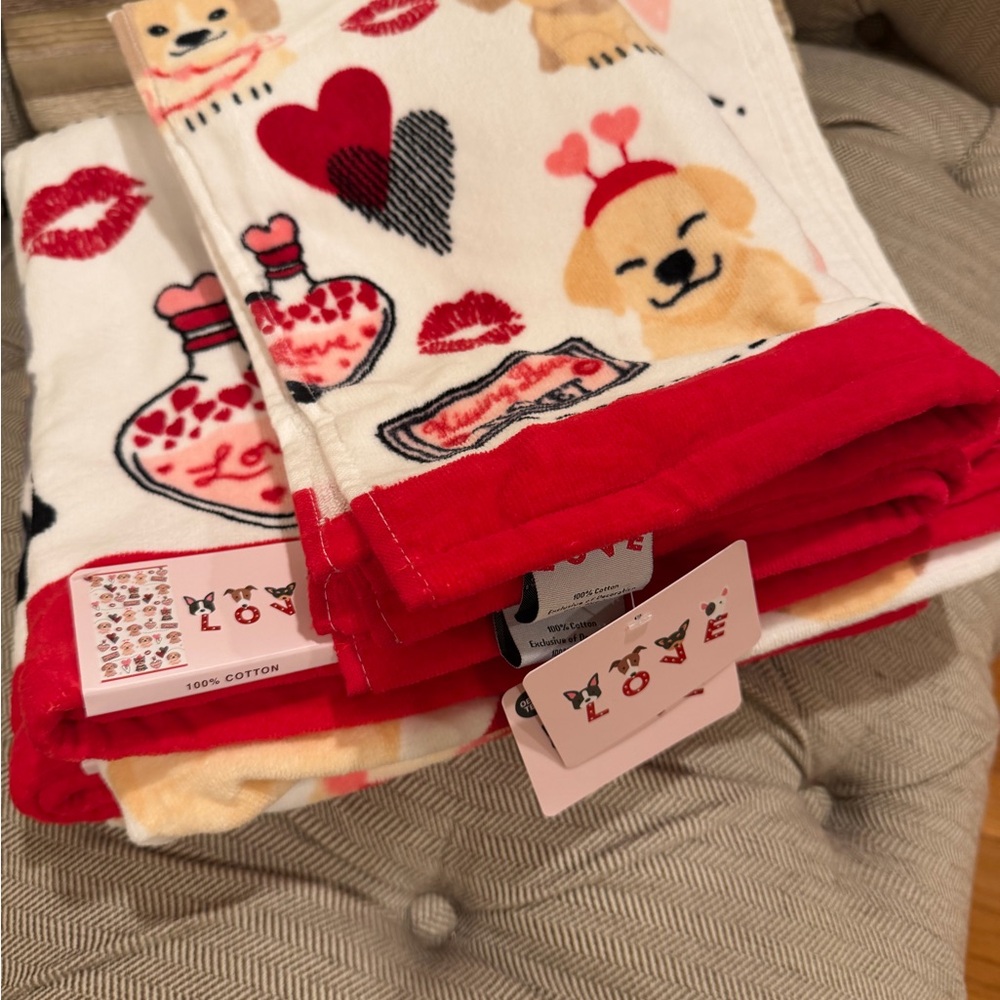 Love Towels good for Valentines Day or the love of dogs
